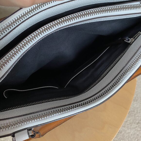 Authentic Coach Colorblock Leather Satchel - Picture 9 of 15